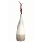 Uniquewise 27.5" Spun Bamboo and Coiled Seagrass Patterned Vase, White, Medium QI003357W.M - alternate 1